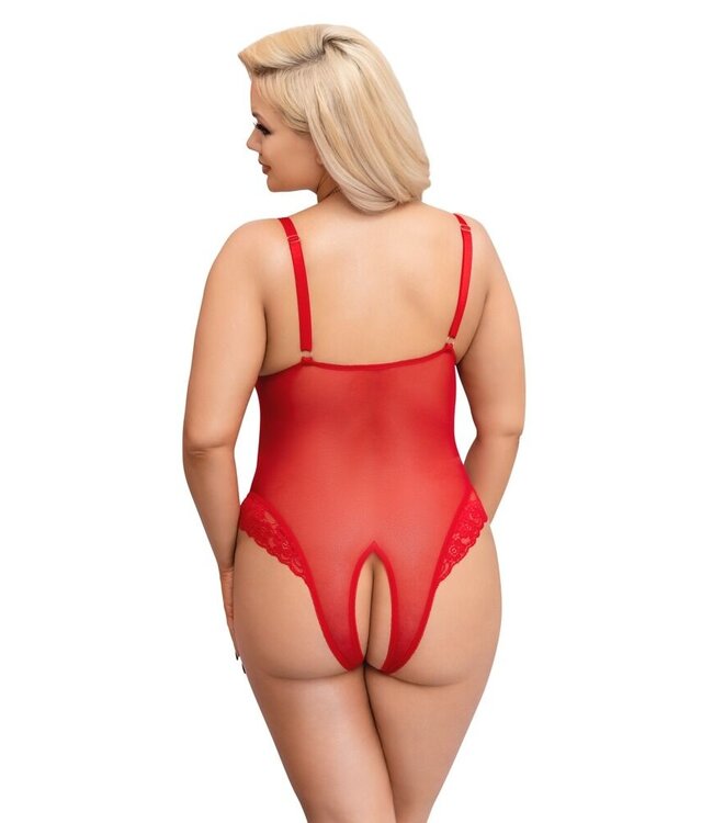 Curvy Lace Body With Open Crotch