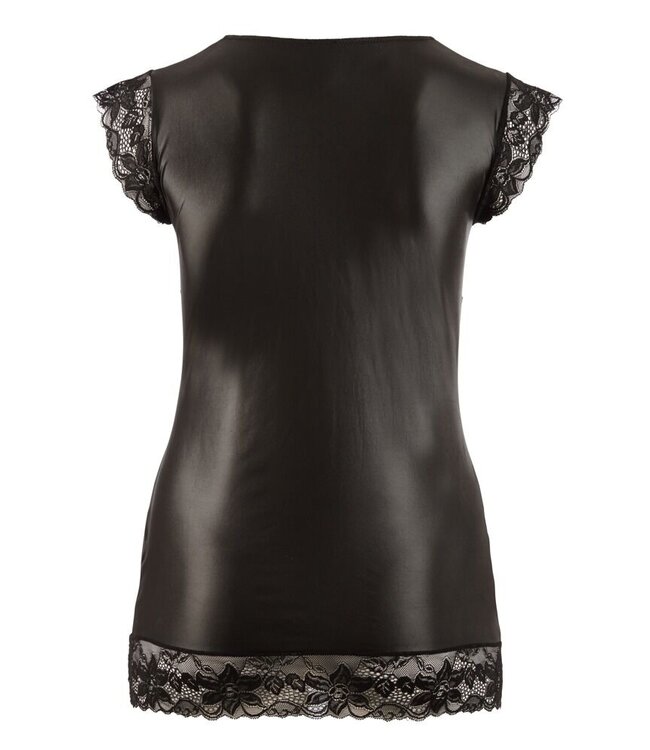 Curvy Wetlook Dress With Lace