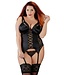 Cottelli CURVES Sexy Garterbelt Top With Open Cups Plussize