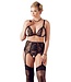 Cottelli CURVES Plussize Open Cup Suspender Lingerie Set