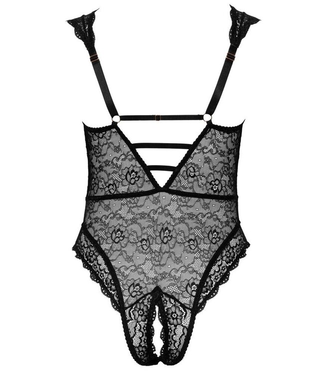 Curvy Delicate Lace Body With Open Crotch