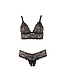 Cottelli Collection Bra and crotchless G-string