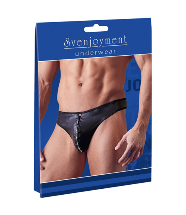 Mannenstring Met Rits Met Strass-Steentjes