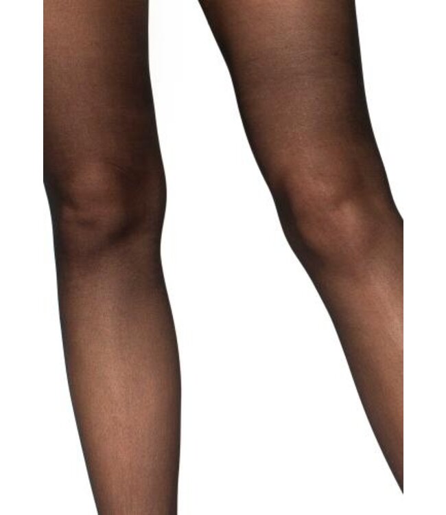 Kousen met Kanten Jarretelgordel - Zwart