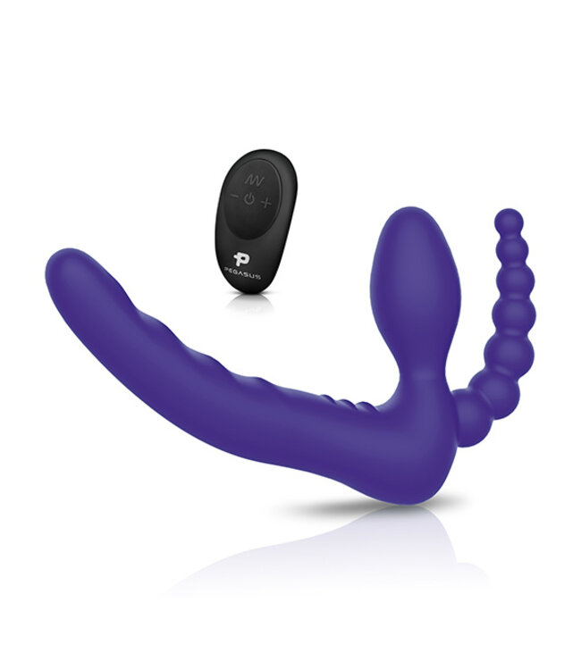 Pegasus - 7” Remote Control Strapless D.P. Silicone Strap on
