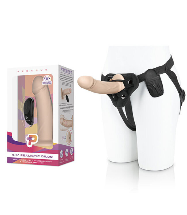 Pegasus - 6.5” Realistic Silicone Dildo With Harness Included