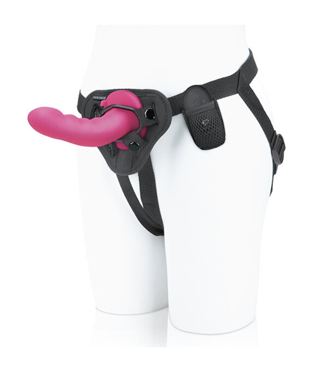 Pegasus - 6 Curved Ripple Silicone Peg with harness included