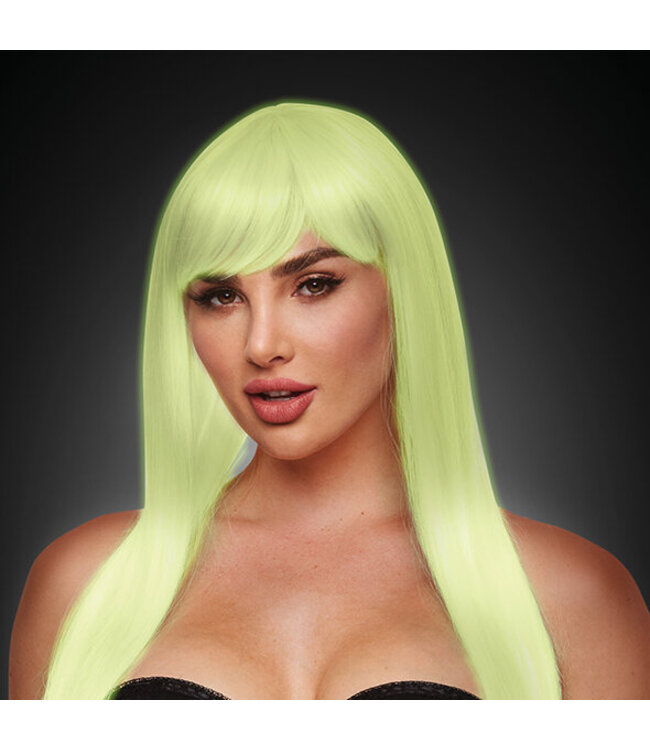 Pleasure Wigs - Pruik Amber Wit Glow in the Dark
