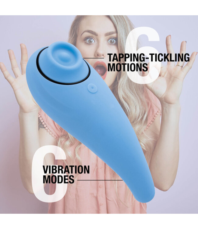 FeelzToys - FemmeGasm Tapping & Tickling Vibrator Turqoise