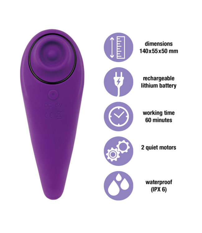 FeelzToys - FemmeGasm Tapping & Tickling Vibrator Paars