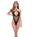 Baci Lingerie BACI DIAMONTE TEDDY BLACK, OS