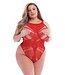 Baci Lingerie BACI JACQUARD BODYSUIT RED, QS