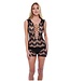 Baci Lingerie BACI CORSET FRONT LACE MINI DRESS BLACK, OS
