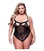 Baci Lingerie SEXY STRAPPY LACE TEDDY BLACK, QS