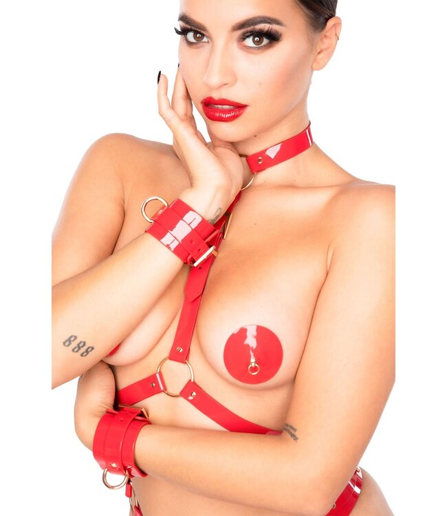 KINKY DIVA BODY HARNESS RED
