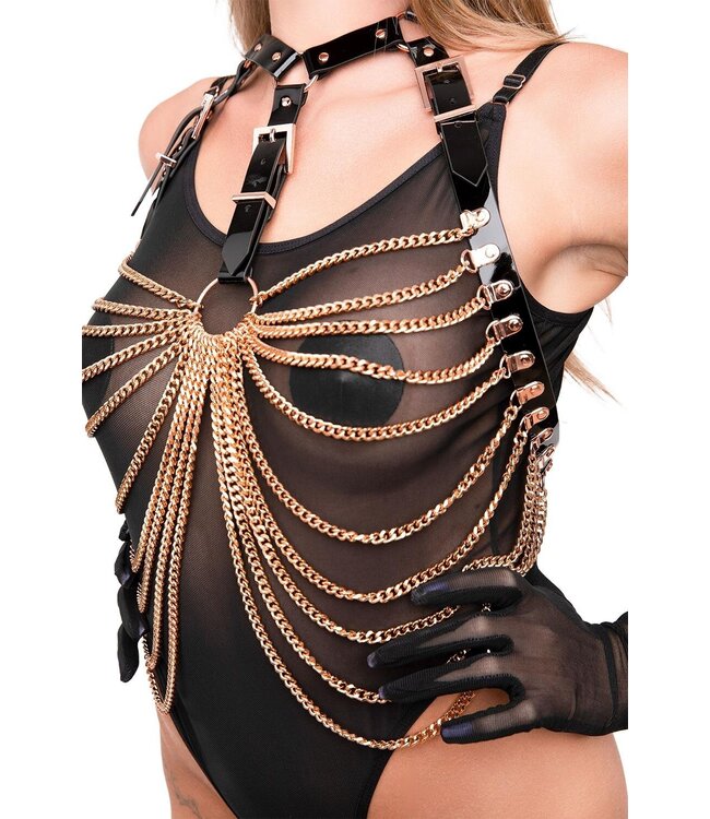 KINKY DIVA BUCKLED CHAIN TOP BUCKLED CHAIN TOP