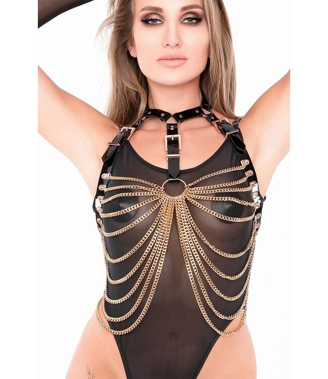 KINKY DIVA BUCKLED CHAIN TOP BUCKLED CHAIN TOP