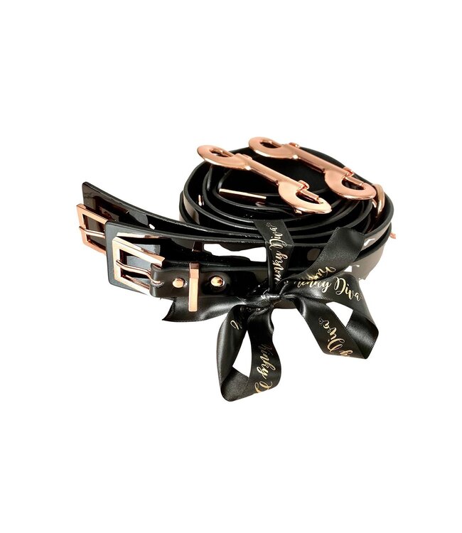 KINKY DIVA WRIST & THIGH CUFFS BLACK