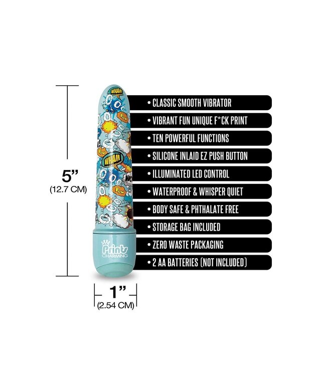 PRINTS CHARMING POP TEASE 5 INCH MINI VIBE  BANG BLUE