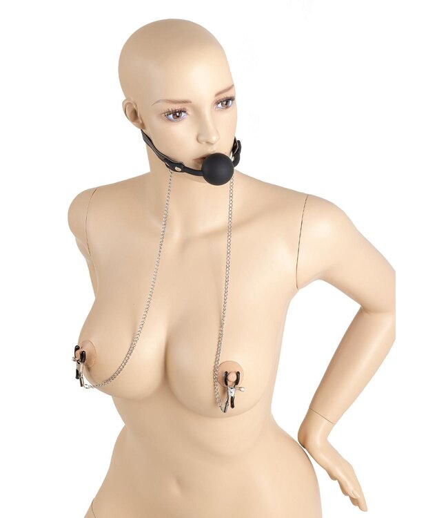 VIRGITE NIPPLE CLAMPS WITH MOUTH GAG