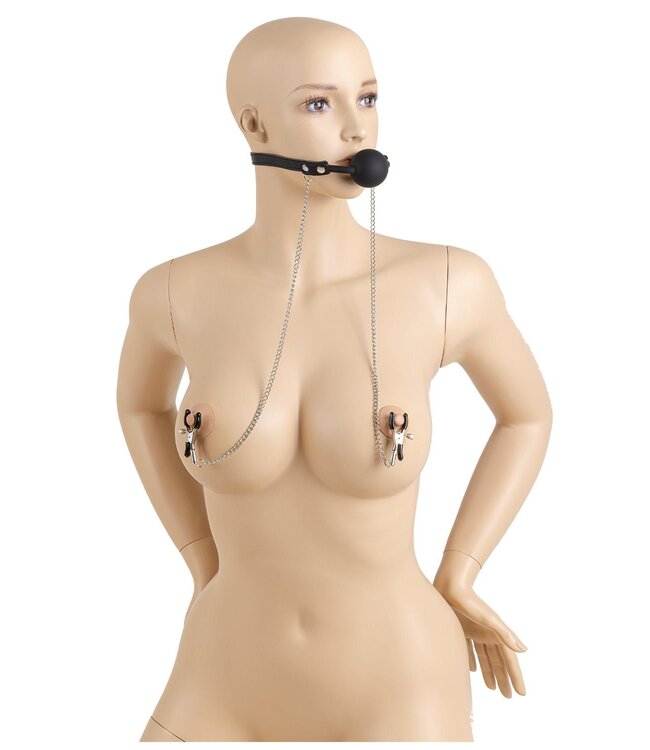 VIRGITE NIPPLE CLAMPS WITH MOUTH GAG