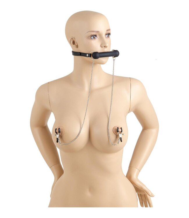 VIRGITE NIPPLE CLAMPS WITH BAR GAG