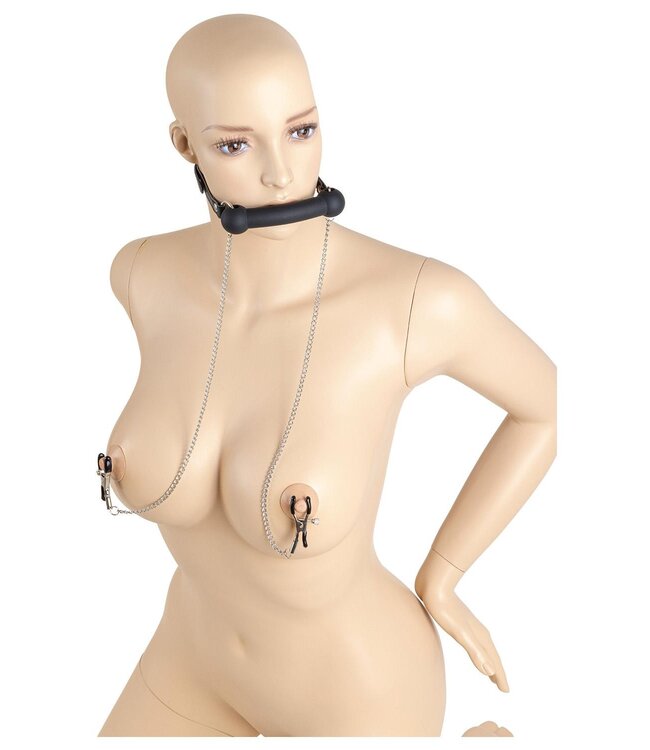 VIRGITE NIPPLE CLAMPS WITH BAR GAG