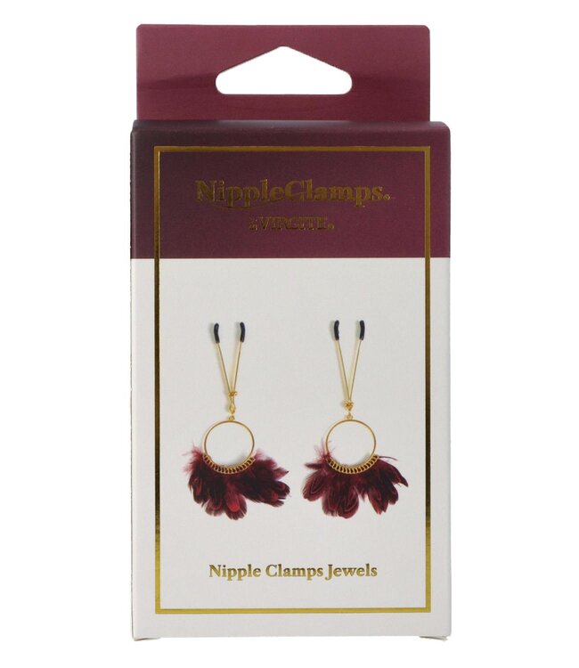 VIRGITE NIPPLE CLAMPS WITH FEATHERS