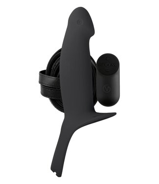 VIRGITE H4 VIBRATING HOLLOW STRAP H4 SIZE L BLACK