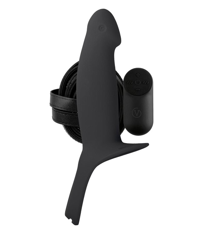 VIRGITE H4 VIBRATING HOLLOW STRAP H4 SIZE L BLACK
