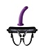 VIRGITE  UNIVERSAL HARNESS WITH PURPLE DILDO SIZE L PURPLE