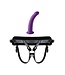 VIRGITE  UNIVERSAL HARNESS WITH PURPLE DILDO SIZE S PURPLE