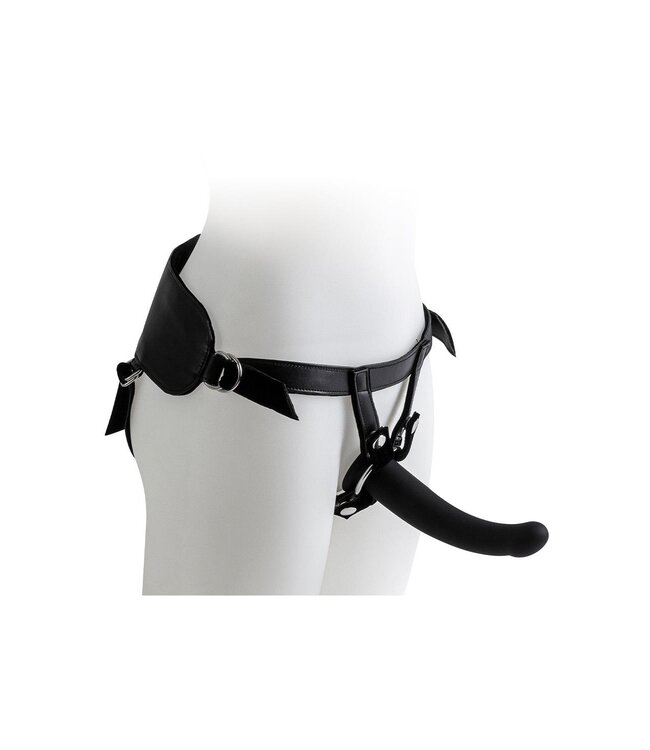 VIRGITE  UNIVERSAL HARNESS WITH BLACK DILDO SIZE L BLACK