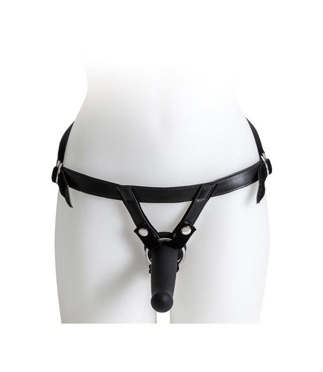 VIRGITE  UNIVERSAL HARNESS WITH BLACK DILDO SIZE L BLACK