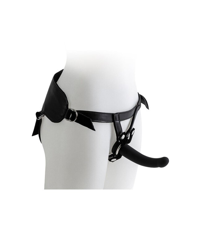 VIRGITE  UNIVERSAL HARNESS WITH BLACK DILDO SIZE M BLACK