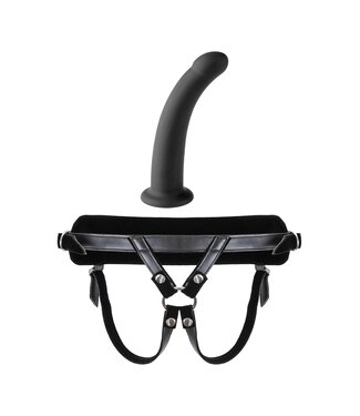 VIRGITE  UNIVERSAL HARNESS WITH BLACK DILDO SIZE S BLACK