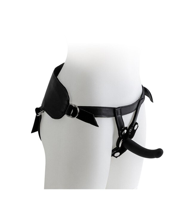 VIRGITE  UNIVERSAL HARNESS WITH BLACK DILDO SIZE S BLACK