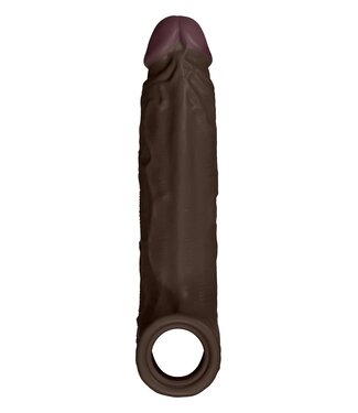 SHAFT SHEATH MODEL F 6.9 INCH LIQUID SILICONE SLEEVE MAHOGANY