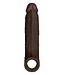 SHAFT SHEATH MODEL F 6.9 INCH LIQUID SILICONE SLEEVE MAHOGANY