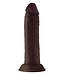 SHAFT MODEL J 5.5 INCH LIQUID SILICONE DONG MAHOGANY