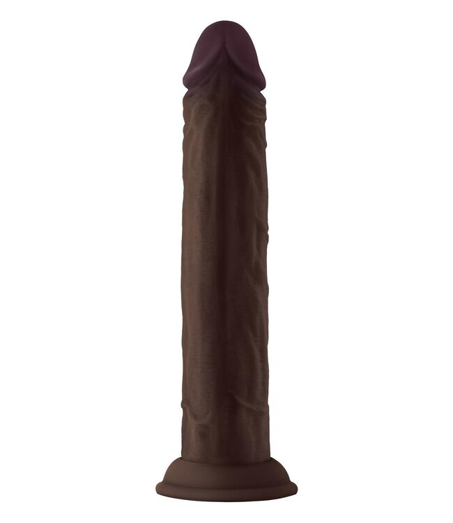 SHAFT MODEL J 9.5 INCH LIQUID SILICONE DONG MAHOGANY