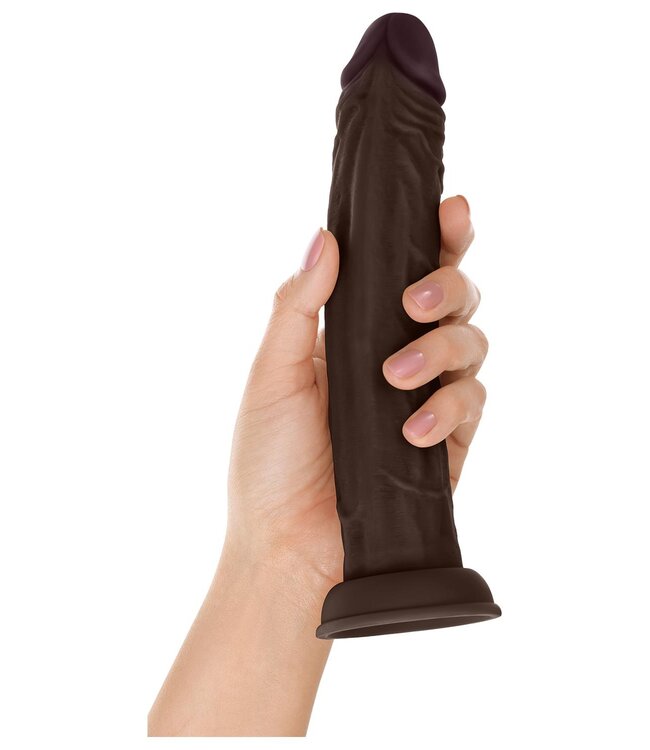 SHAFT MODEL J 9.5 INCH LIQUID SILICONE DONG MAHOGANY