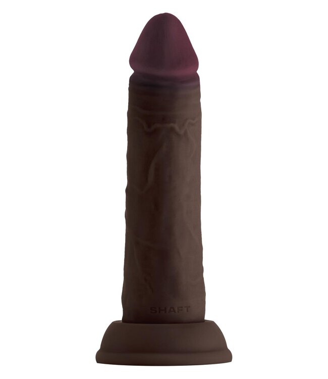 SHAFT MODEL J 6.5 INCH LIQUID SILICONE DONG MAHOGANY