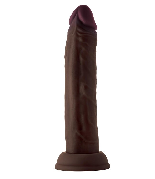 SHAFT MODEL J 7.5 INCH LIQUID SILICONE DONG MAHOGANY