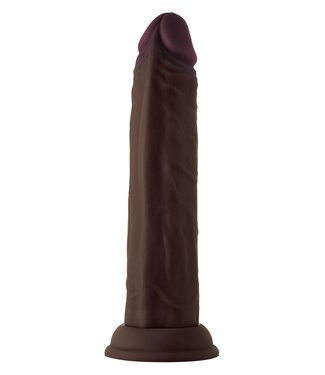 SHAFT MODEL J 8.5 INCH LIQUID SILICONE DONG MAHOGANY