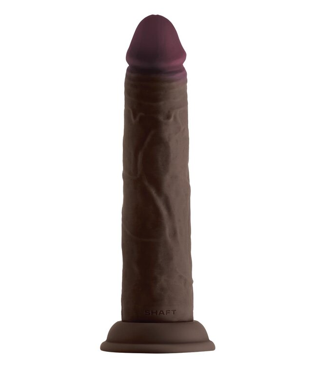 SHAFT MODEL J 8.5 INCH LIQUID SILICONE DONG MAHOGANY