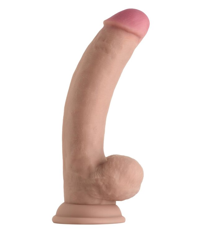 SHAFT MODEL C 8.5 INCH LIQUID SILICONE DONG WITH BALLS PINE