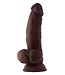 SHAFT MODEL N 7.5 INCH LIQUID SILICONE DONG WITH BALLS MAHOGANY
