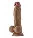 SHAFT MODEL A 7.5 INCH LIQUID SILICONE DONG WITH BALLS OAK