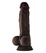 SHAFT MODEL A 7.5 INCH LIQUID SILICONE DONG WITH BALLS MAHOGANY